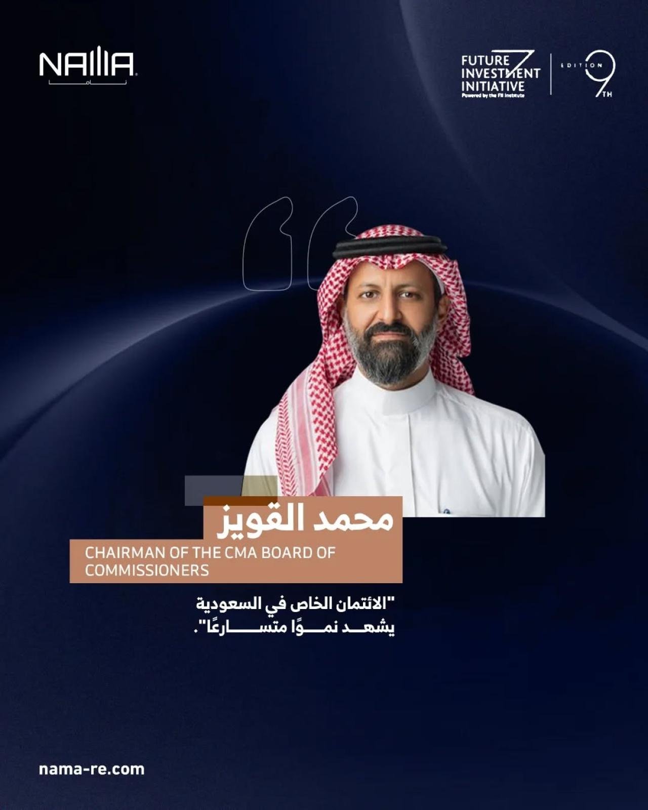 Mohammed Al-Quwaiz, Chairman of CMA, speaking about private credit growth in Saudi Arabia at the Future Investment Initiative 9th Edition